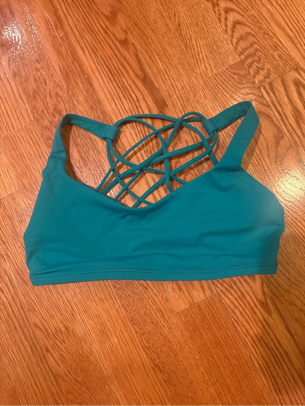 lululemon athletica Teal Strappy Back Sports Bra